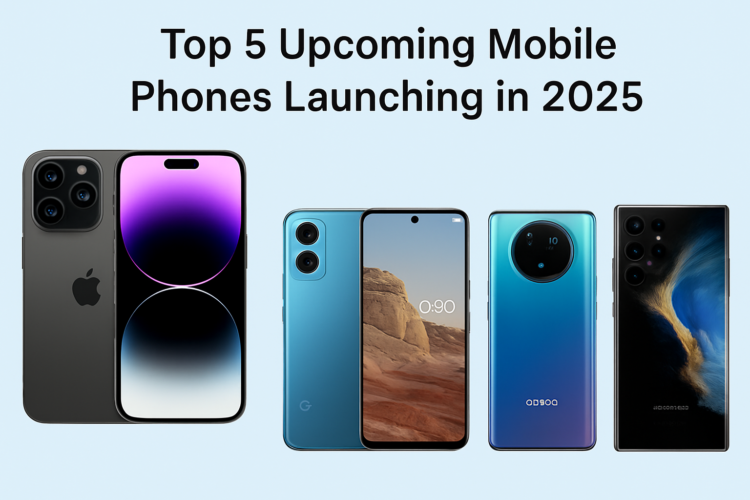 Top 5 Upcoming Mobile Phones Launching in 2025 – Full Specs & Features